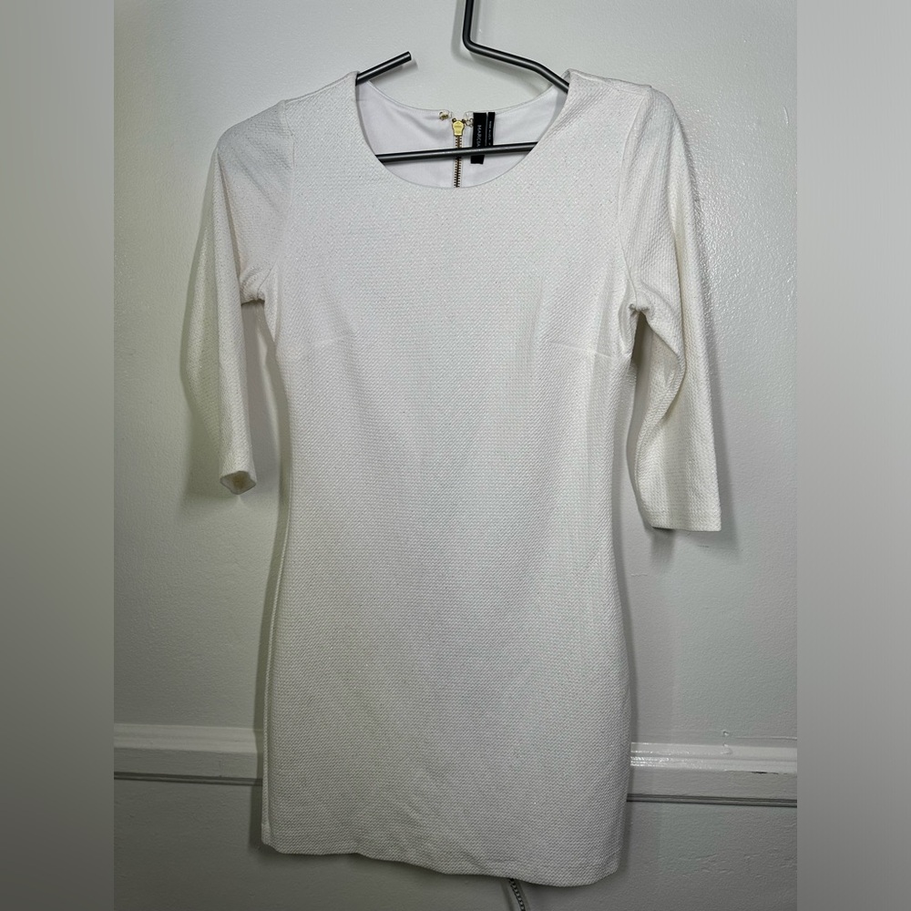 Guess by Marciano White Zipper  Mini  dress Size S